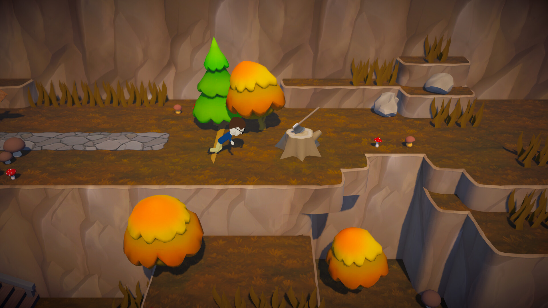 Trees Hate You screenshot — character navigating treacherous path